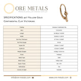 9 Karat Gelbgold – viktorianischer kontinentaler Clip