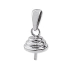 18ct White Gold - Beehive Pearl Cup Setting