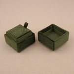 Olive Green - Square Necklace Box