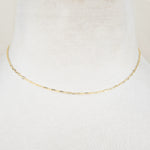 9ct Yellow Gold - Diamond Cut Paperclip - Necklace Chain