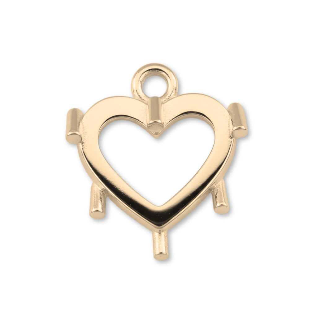 9ct Yellow Gold - Heart Prong Setting