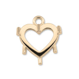 9ct Yellow Gold - Heart Prong Setting