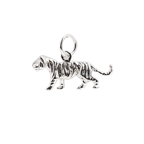 925 Sterling Silver - Tiger Charm