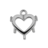 950 Platinum - Heart Prong Setting