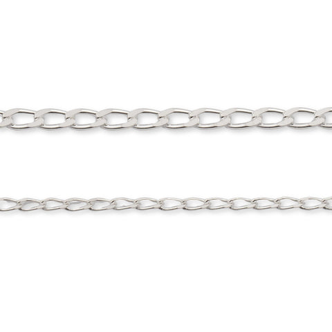 925 Sterling Silver - Long Curb - Chain Roll