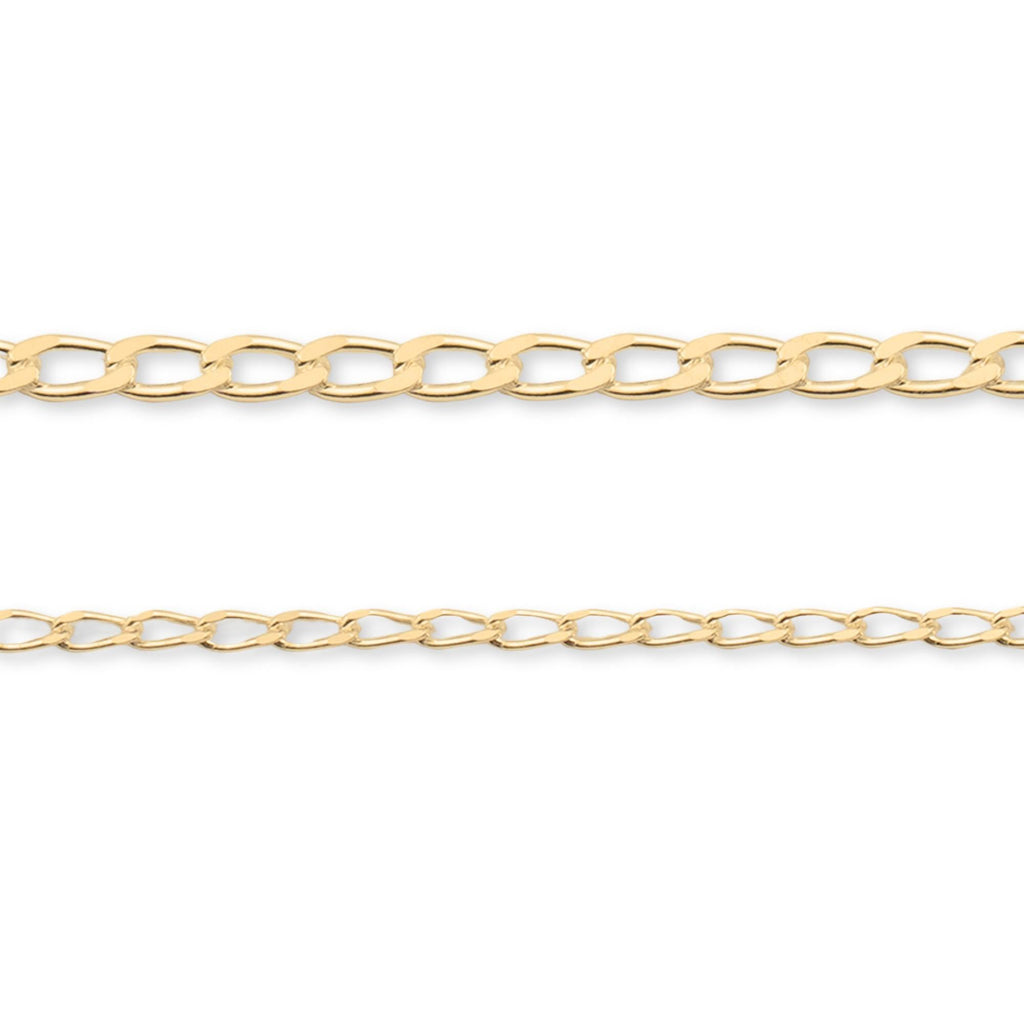Solid 9ct Yellow Gold Long Curb Chain Roll - Custom Lengths – Ore Metals