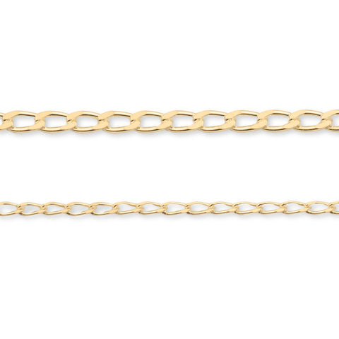 9ct Yellow Gold - Long Curb - Chain Roll