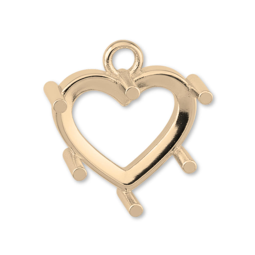 9ct Yellow Gold - Heart Prong Setting