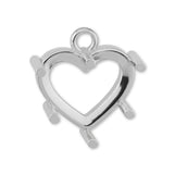 18ct White Gold - Heart Prong Setting