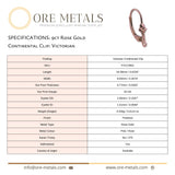 9ct Rose Gold - Victorian Continental Clips