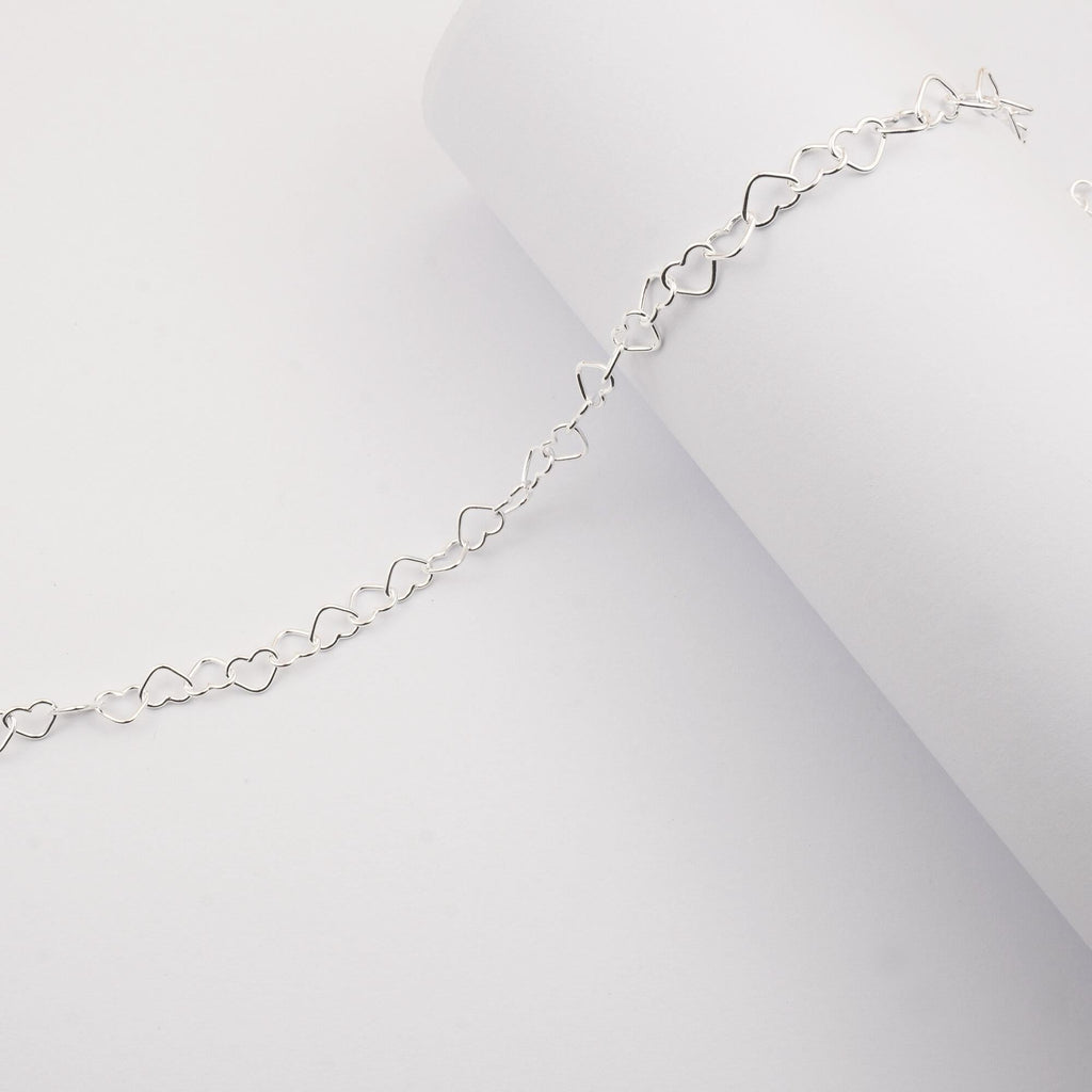 Chai Rool 925 Sterling Silver - Heart - Chain Roll