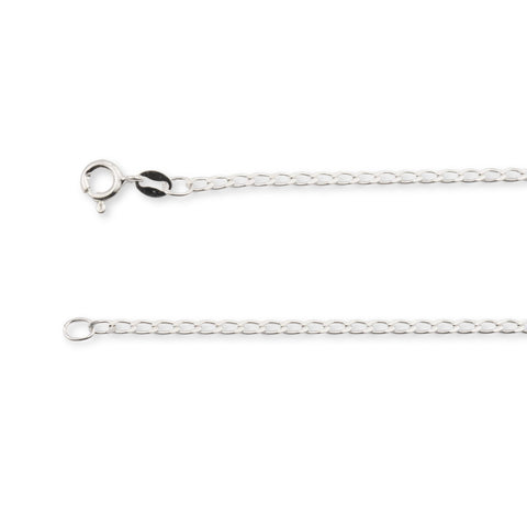 925 Sterling Silver - Long Curb - Bracelet Chain