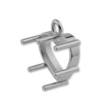950 Platinum - Heart Prong Setting