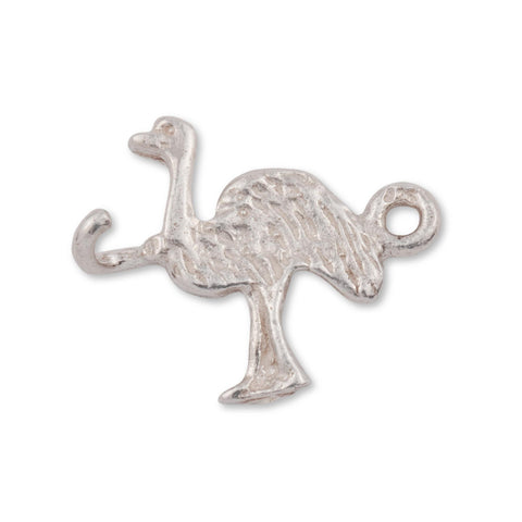 925 Sterling Silver - Emu Connector Charm