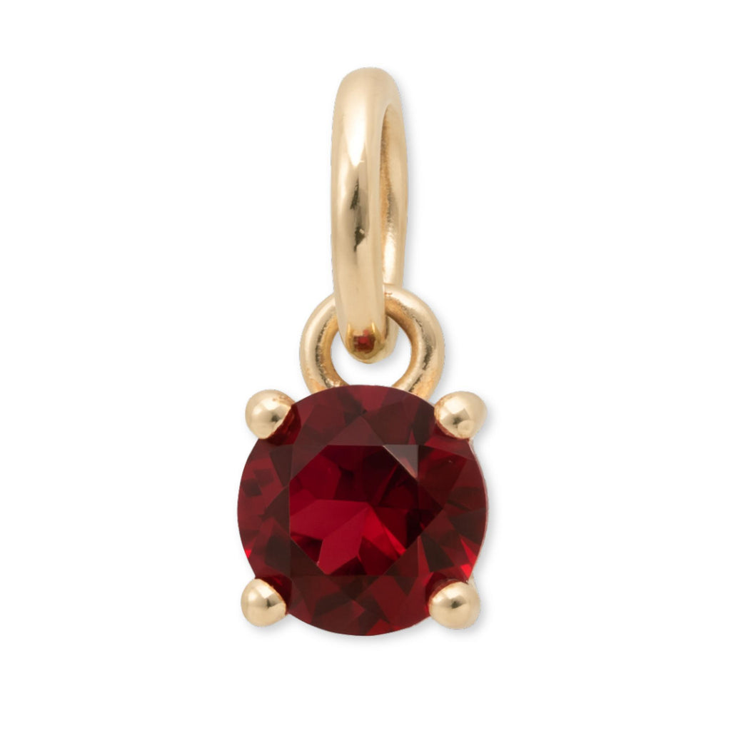 9ct Yellow Gold | Garnet - January Birthstone Charm