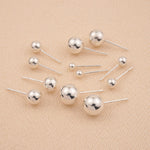 925 Sterling Silver - Ball Stud örhängen