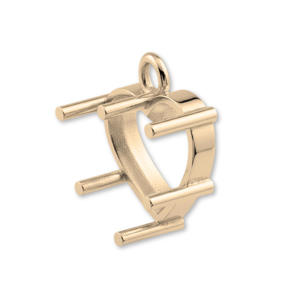 9ct Yellow Gold - Heart Prong Setting