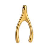 24ct Pure Gold - Classic Wishbone Charm