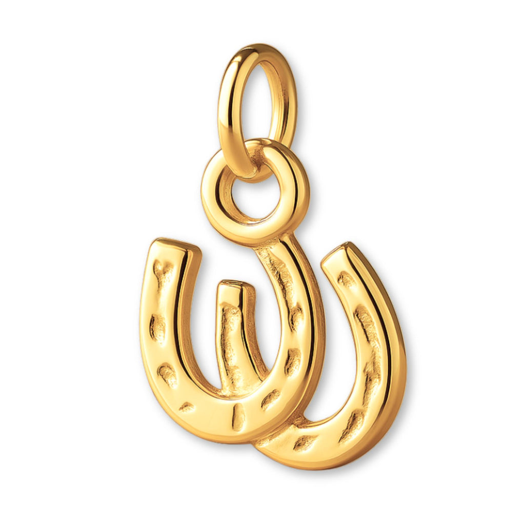 24ct Pure Gold - Double Horseshoe Charm