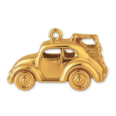 24ct Pure Gold - Mini VW Beetle Traveller Car Charm