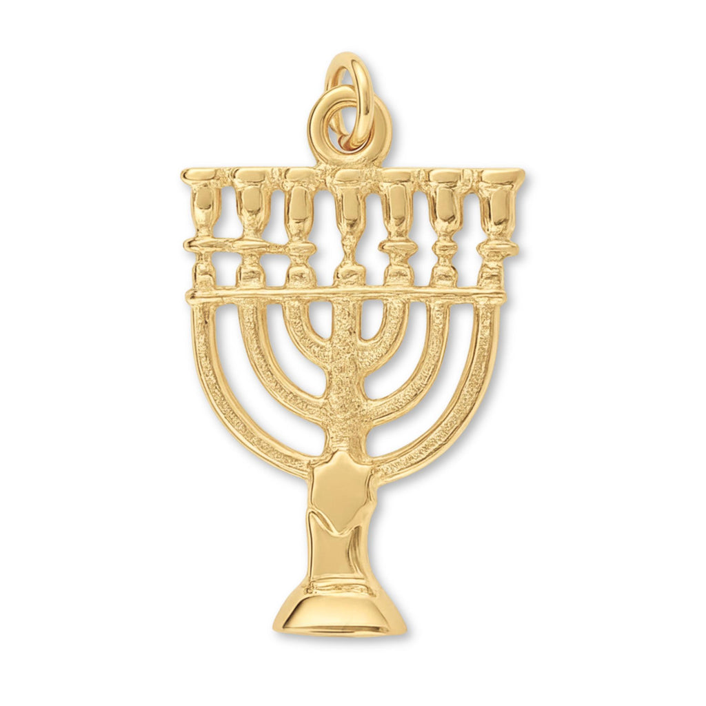 24ct Pure Gold - Temple Menorah Charm