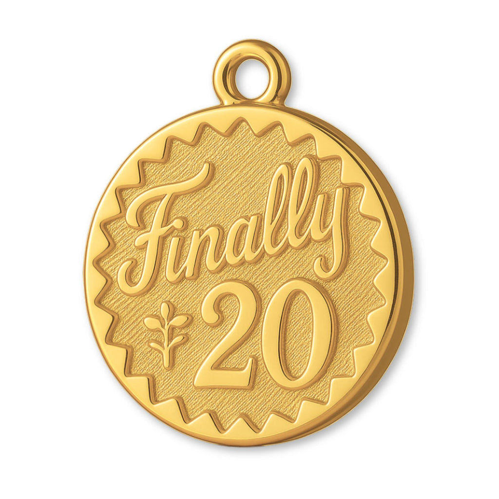 24ct Pure Gold - Finally 20 Amulet Charm