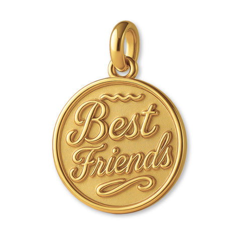 24ct Pure Gold - Ornate Best Friends Amulet Charm