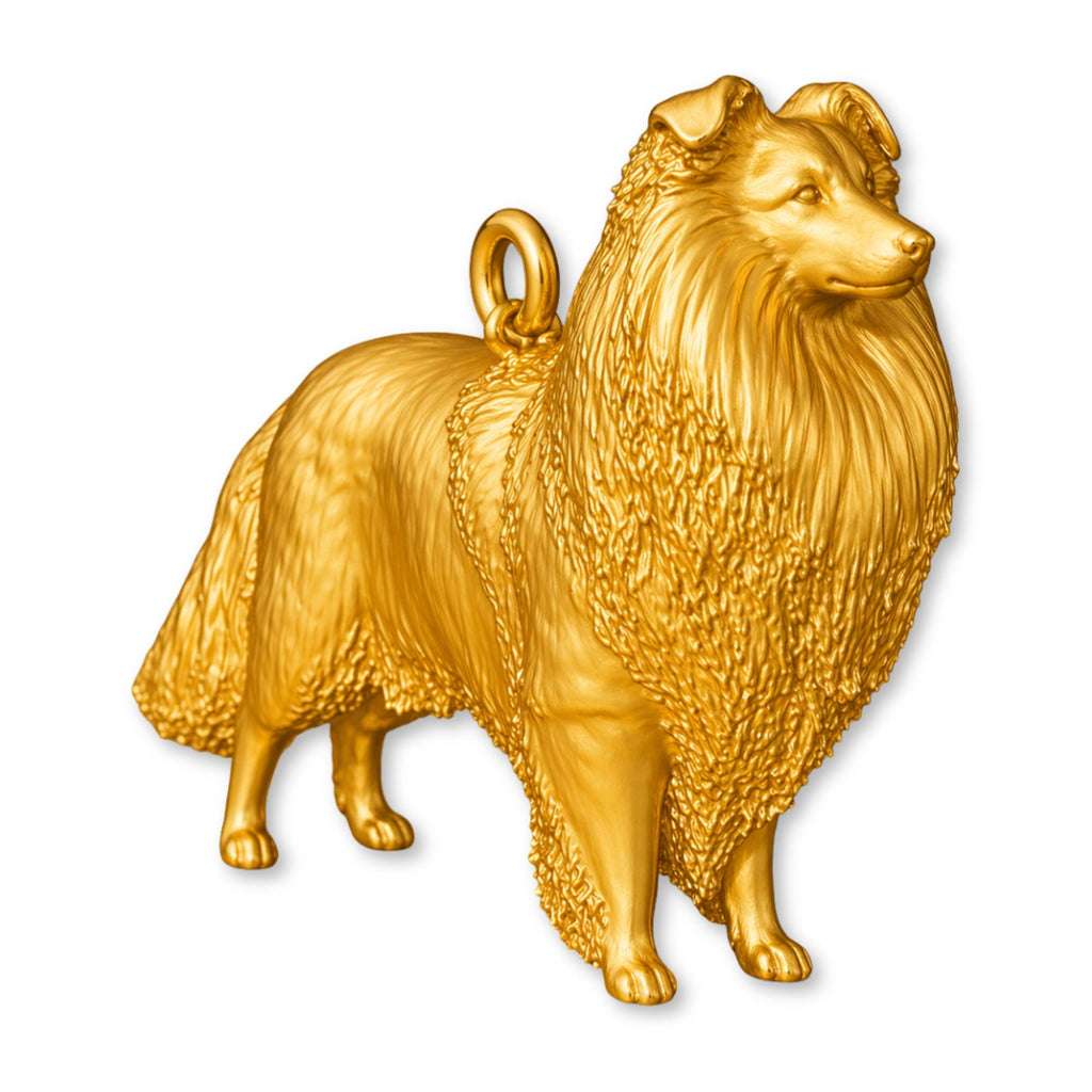24ct Pure Gold - Shetland Sheepdog Charm
