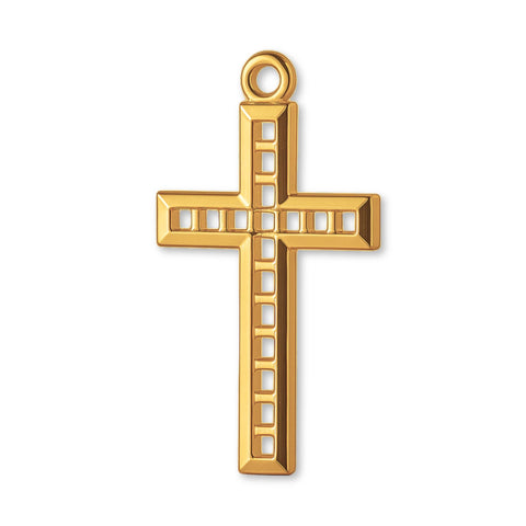 24ct Pure Gold - Lattice Crucifix Charm