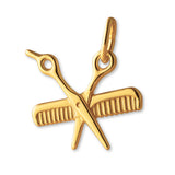 24ct Pure Gold - Scissors & Comb Charm