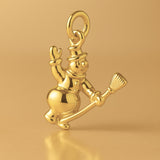 24ct Pure Gold - Flying Snowman Charm
