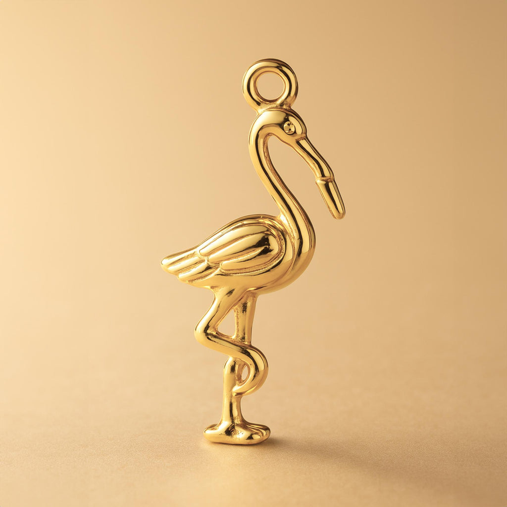 24ct Pure Gold - American Flamingo Charm