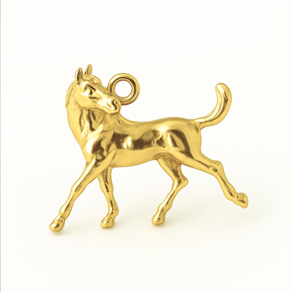 24ct Pure Gold - Galloping Horse Charm
