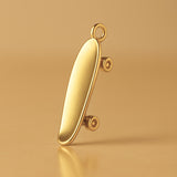 24ct Pure Gold - Old-School Penny Skateboard Charm
