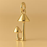 24ct Pure Gold - Woodland Mushrooms Charm