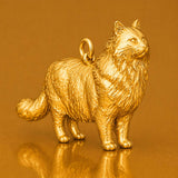 24ct Pure Gold - Siberian Cat Charm