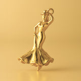 24ct Pure Gold - Flamenco Dancer Charm