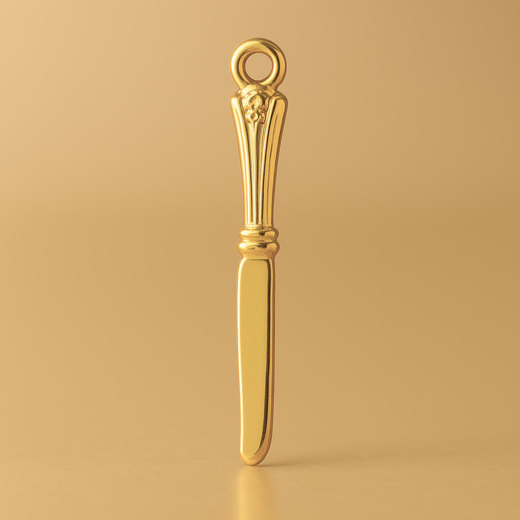 24ct Pure Gold - Ornate Butter Knife Charm