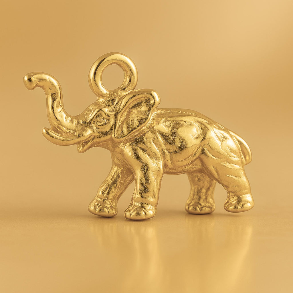 24ct Pure Gold - African Forest Elephant Charm
