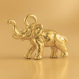24ct Pure Gold - African Forest Elephant Charm