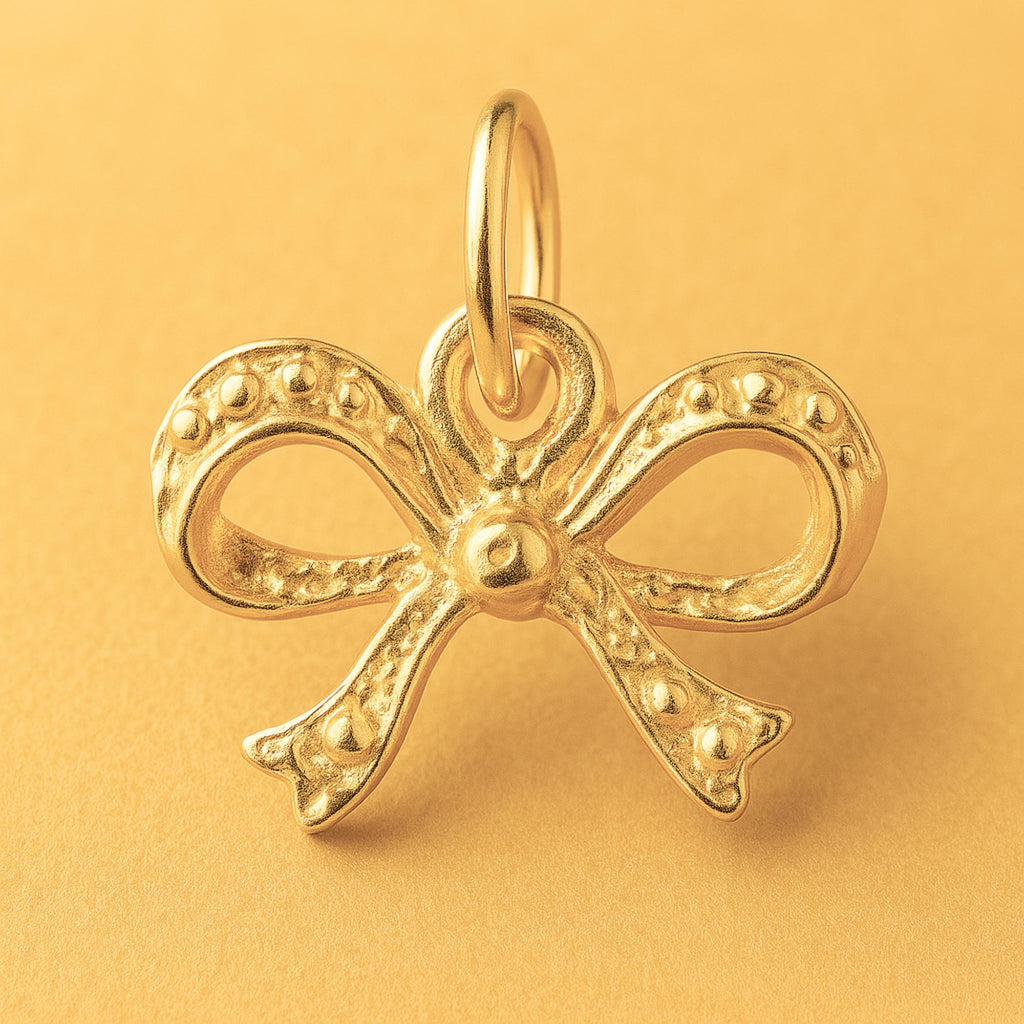 24ct Pure Gold - Sculpted Ribbon Bow Charm