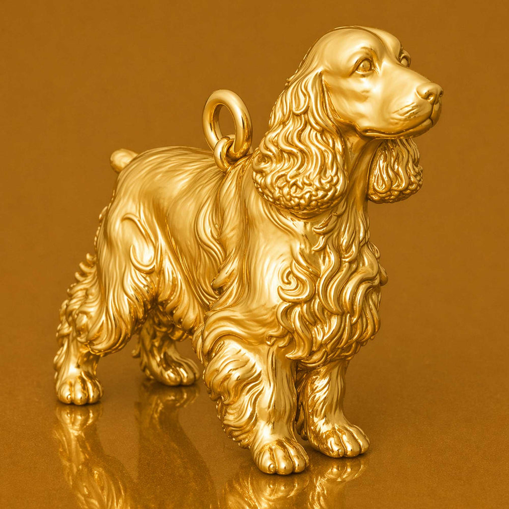 24ct Pure Gold - Cocker Spaniel Dog Charm