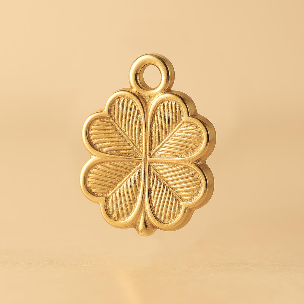 24ct Pure Gold - Four-Leaf Clover Amulet Charm
