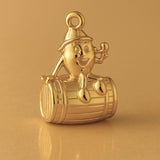 24ct Pure Gold - Cracker Barrel Charm