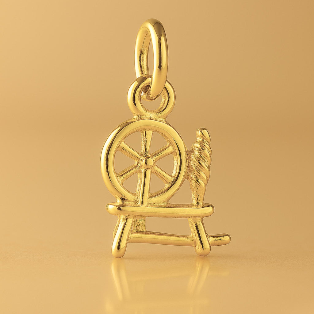 24ct Pure Gold - Mini Spinning Wheel Charm