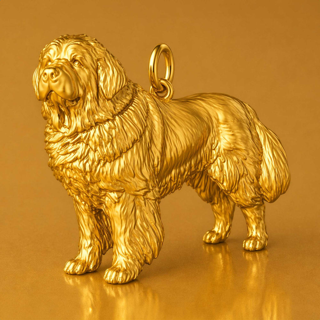 24ct Pure Gold - Newfoundland Dog Charm
