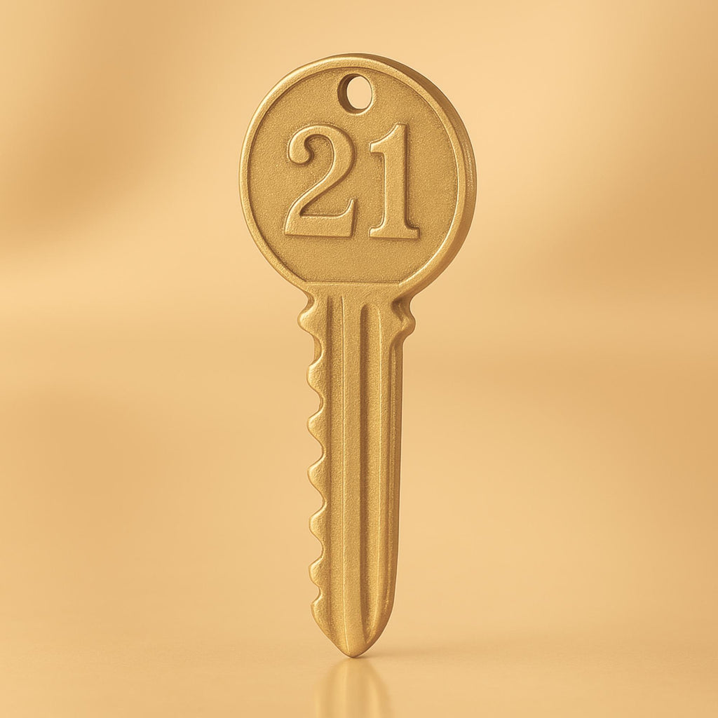 24ct Pure Gold - 21 House Key Charm
