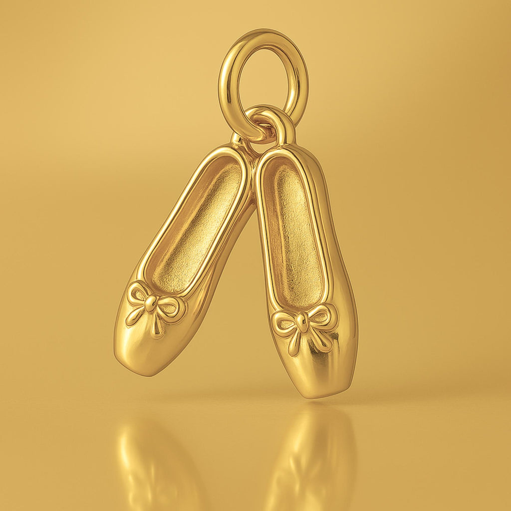 24ct Pure Gold - Ballet Shoes Charm