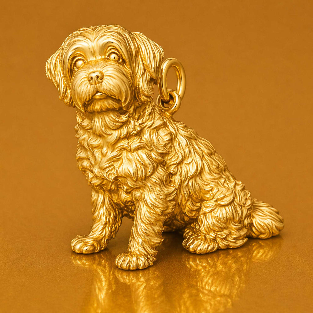 24ct Pure Gold - Maltese Dog Charm