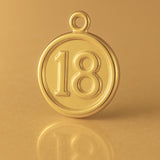 24ct Pure Gold - 18 Button Coin Charm